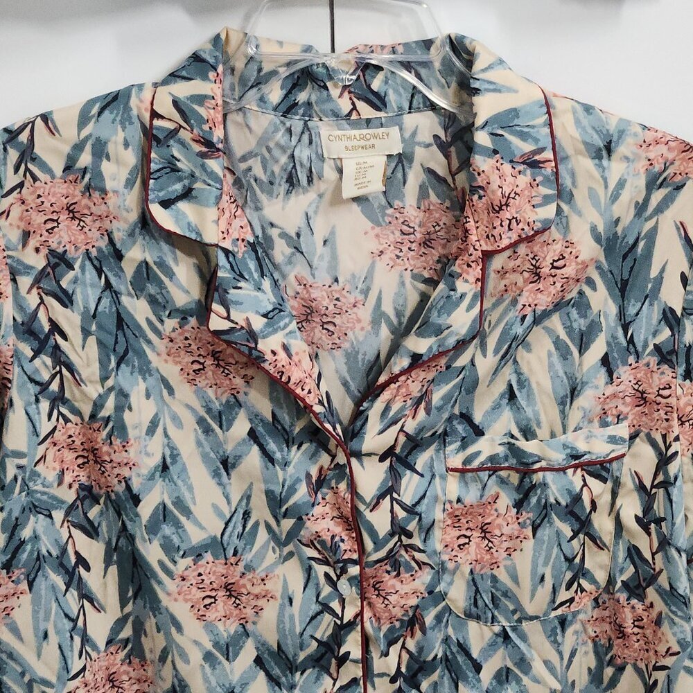 Cynthia Rowley Sleepwear Set Size M Multicolor Pajama Floral - Picture 4 of 7